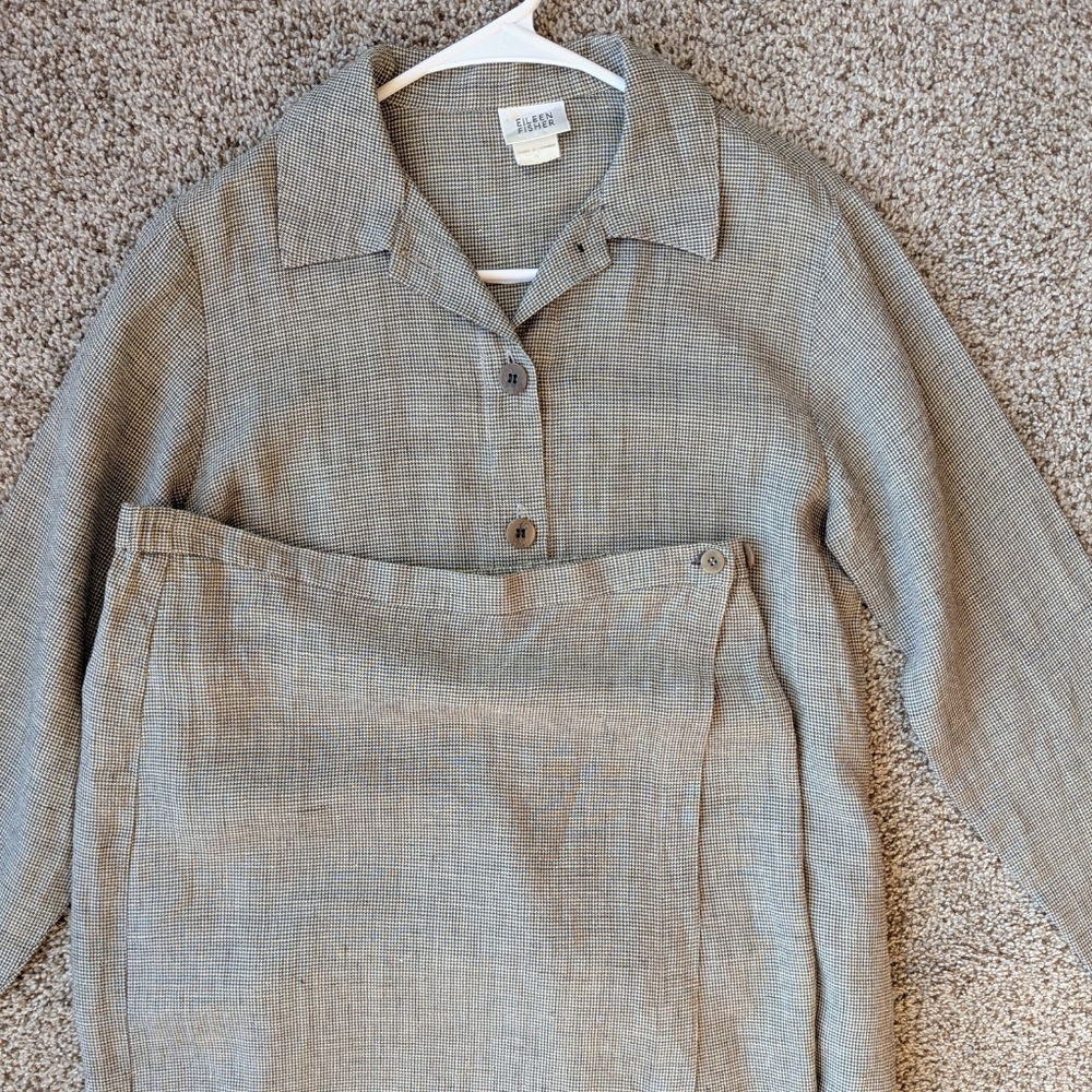Eileen Fisher Gray Skirt Set